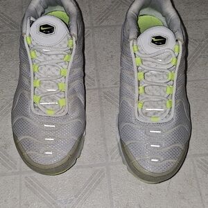 Gray and Green Nike Air Max Sneakers